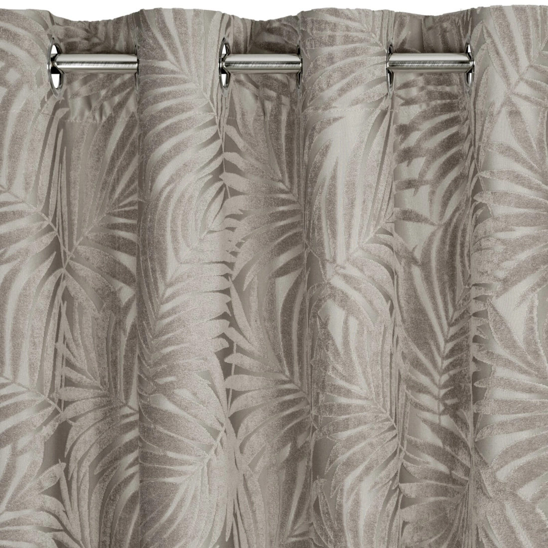 Záves 140x250 cm zamatový béžový na kovové krúžky LIVIA