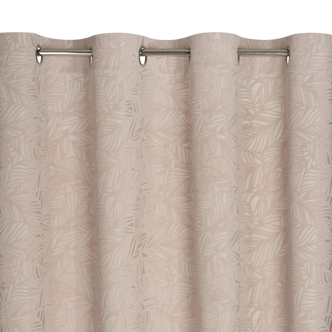 Záves 140x250 cm zamatový béžový na kovové krúžky OCTAVIA