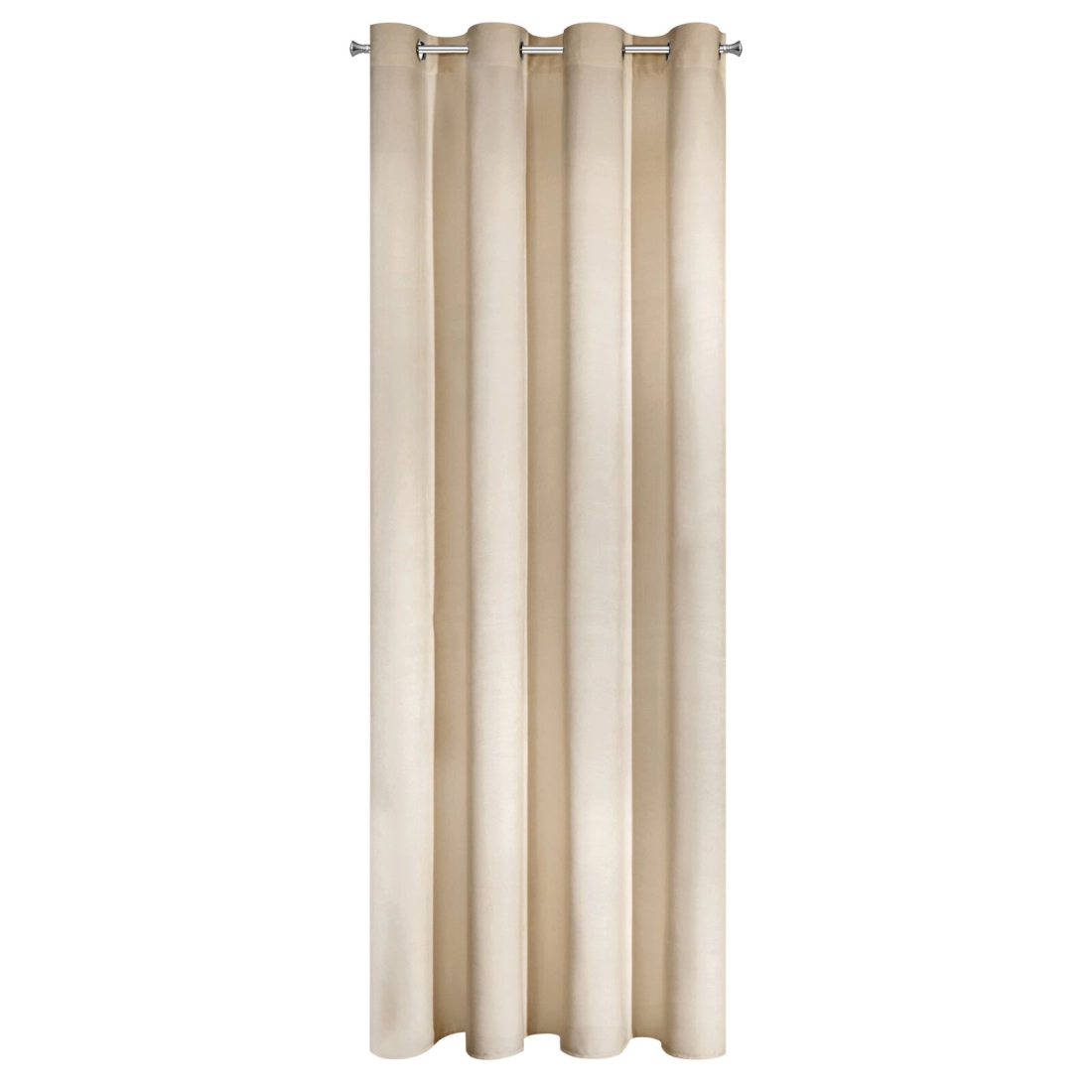 Závěs 140x250 cm sametový béžový na kovové kroužky RIA Diva Line