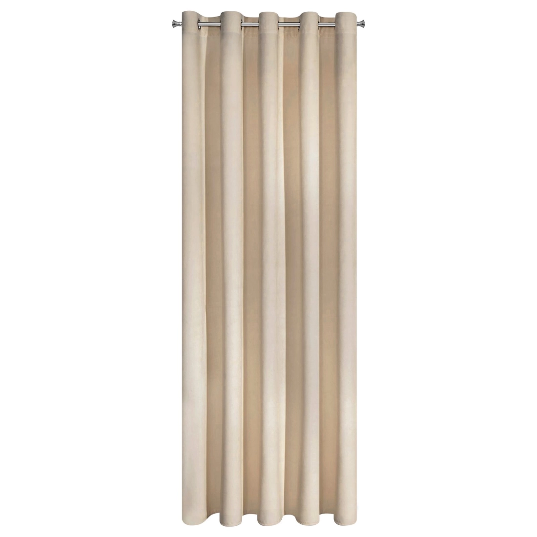 Závěs 140x250 cm sametový béžový na kovové kroužky VILLA