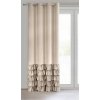 Sametový béžový závěs 140x250 cm s volánky na kovových kroužcích DANI