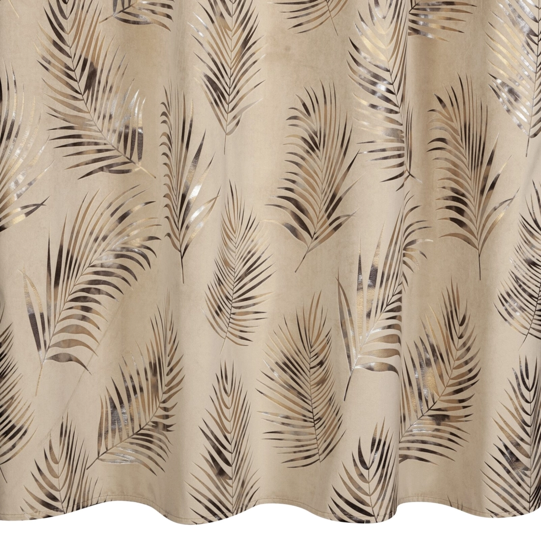 Závěs 140x250 cm sametový béžový šampaňský na kovové kroužky GLORIA