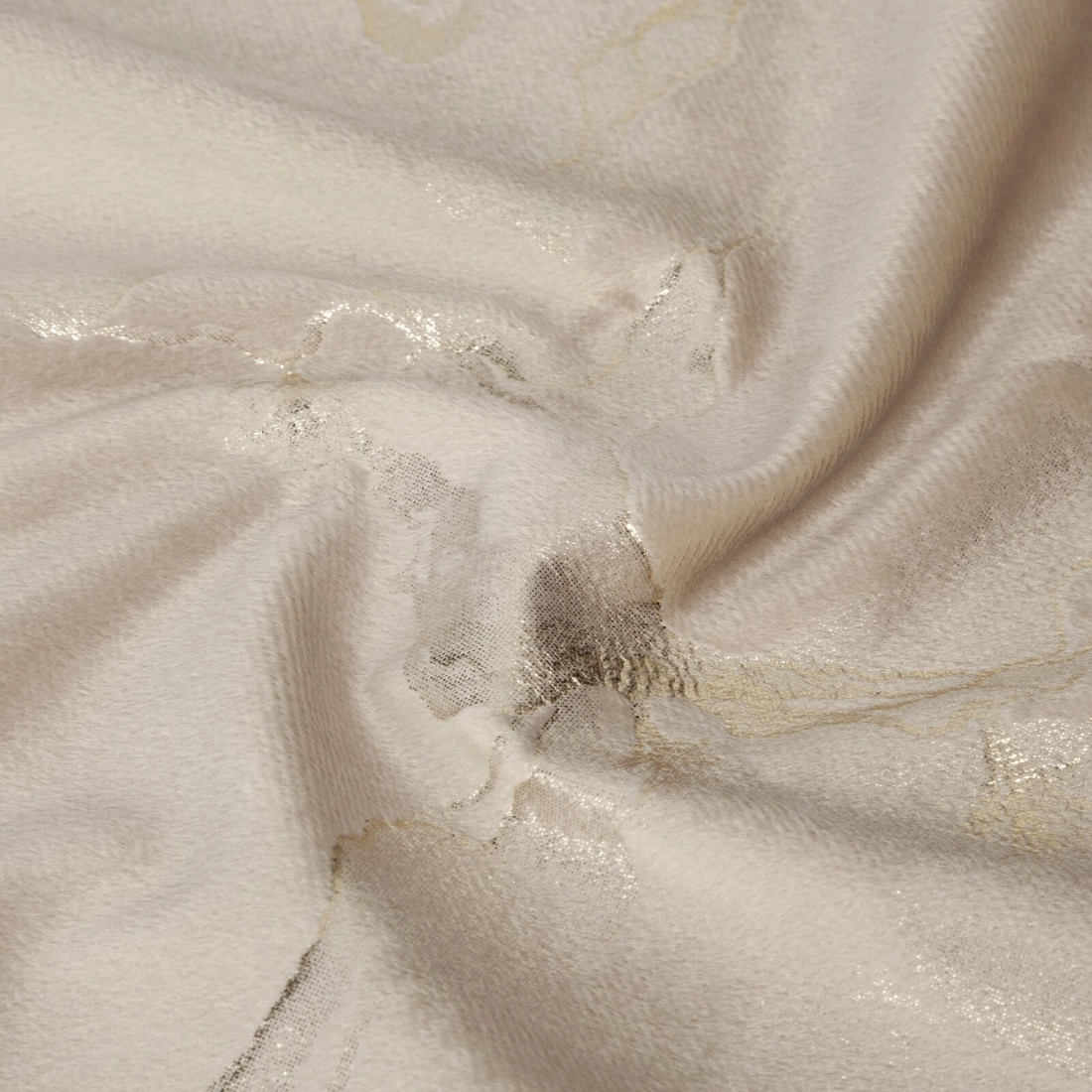 Sametový závěs 140x250 cm béžový šampaň na kovových kroužcích RAJA