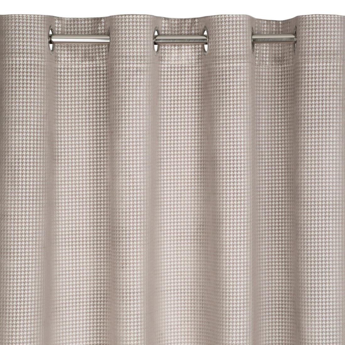 Záves 140x250 cm zamatový béžový, strieborný na kovové krúžky DARCY