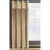 Závěs 140 x 250 cm sametový béžový zlatý s kovovými kroužky AGNES Design 91