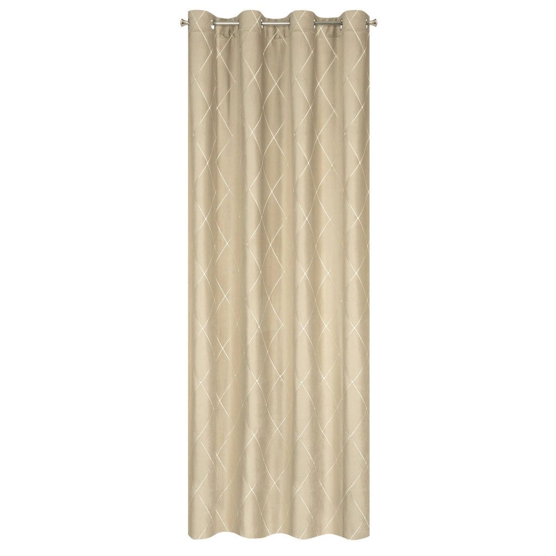 Záves 140x250 cm zamatový béžový zlatý na kovové krúžky MARGO Pierre Cardin