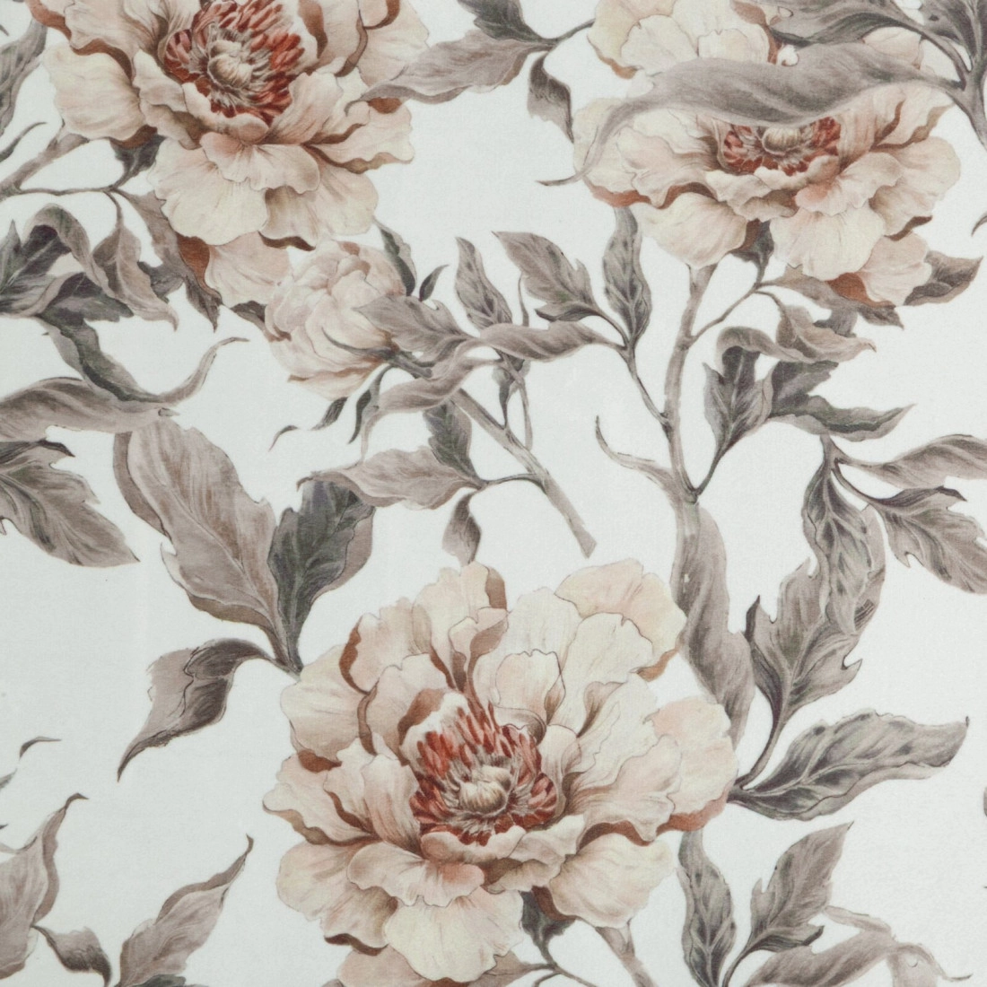 Sametový závěs 140×250 cm bílo-béžový na kovové kroužky BEVERLY