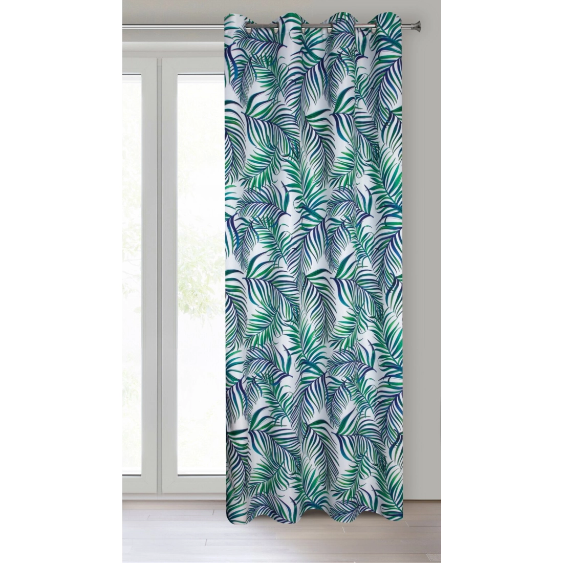 Záves 140x250 cm zamatový bielo-granátový na kovové krúžky PALMAS