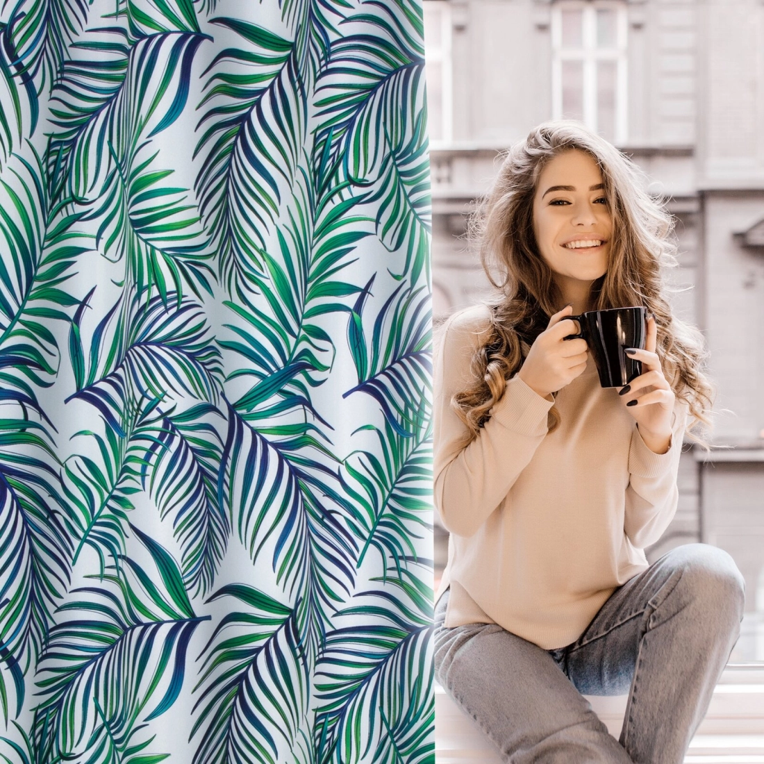 Záves 140x250 cm zamatový bielo-granátový na kovové krúžky PALMAS