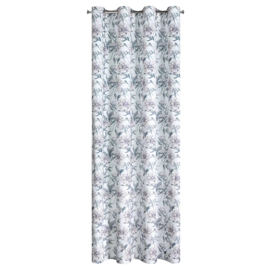 Záves 140x250 cm zamatový bielo ružový na kovové krúžky BEVERLY