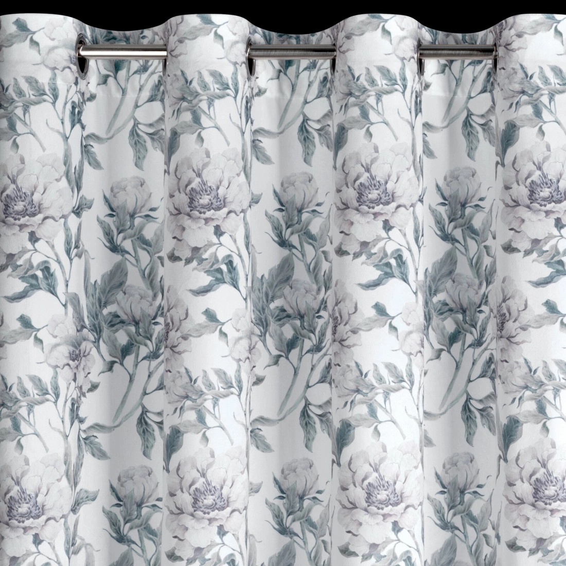 Záves 140x250 cm zamatový bielo ružový na kovové krúžky BEVERLY