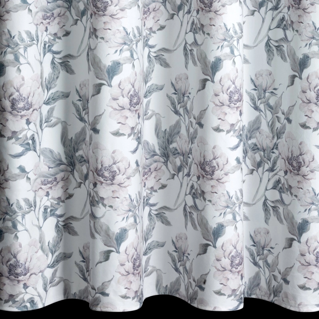 Záves 140x250 cm zamatový bielo ružový na kovové krúžky BEVERLY