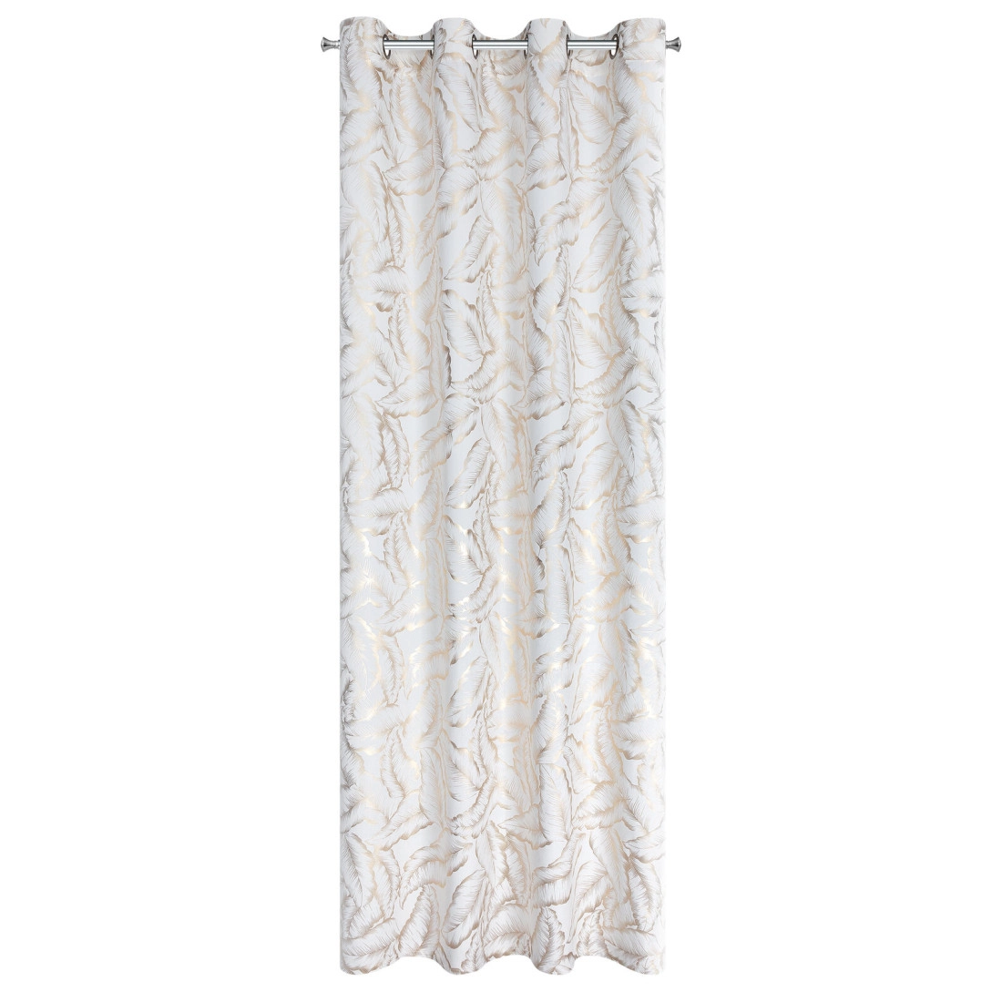 Záves 140x250 cm zamatový bielo šampanský na kovové krúžky MILENA