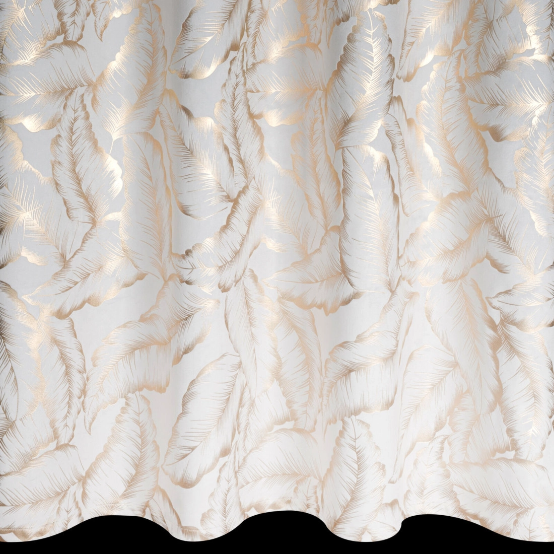 Záves 140x250 cm zamatový bielo šampanský na kovové krúžky MILENA