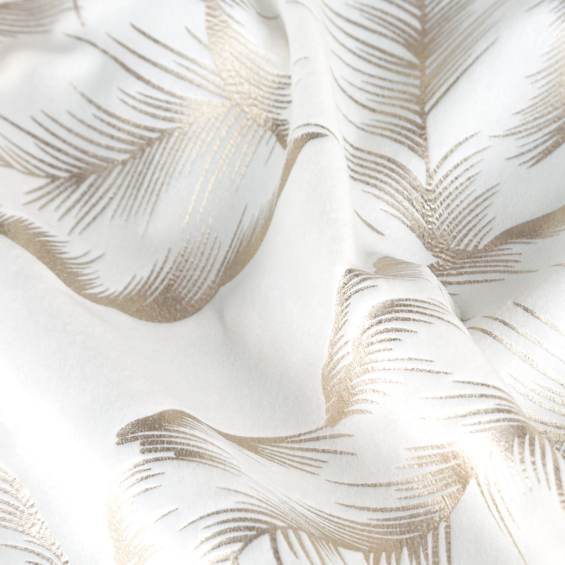 Záves 140x250 cm zamatový bielo šampanský na kovové krúžky MILENA