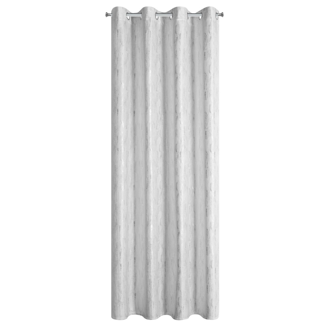 Záves 140x250 cm zamatový bielo strieborný na kovové krúžky ARNITA