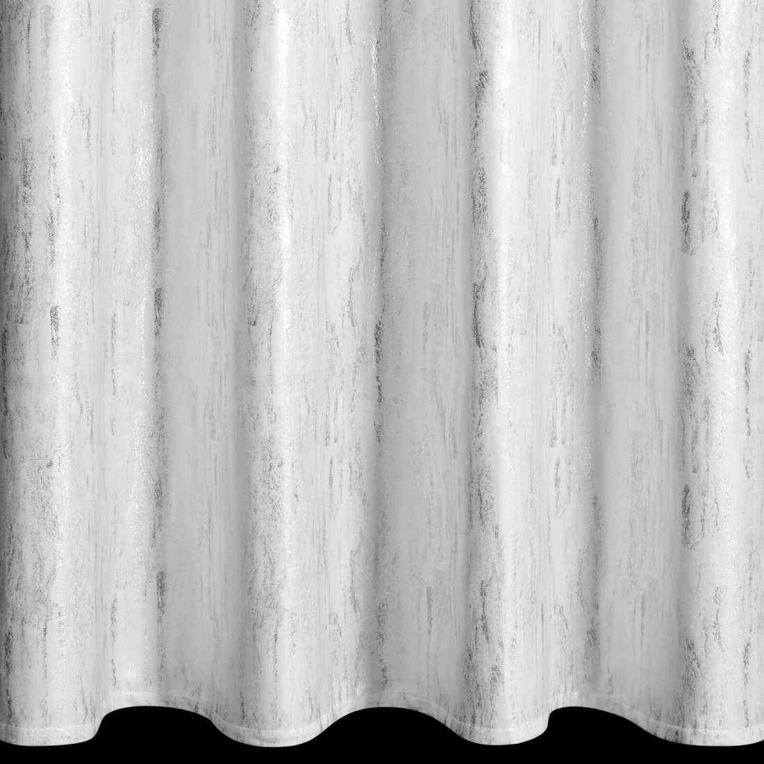 Záves 140x250 cm zamatový bielo strieborný na kovové krúžky ARNITA