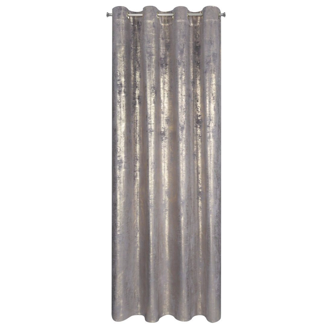 Záves 140x250 cm zamatový bielo striebristý na kovové krúžky RENIA