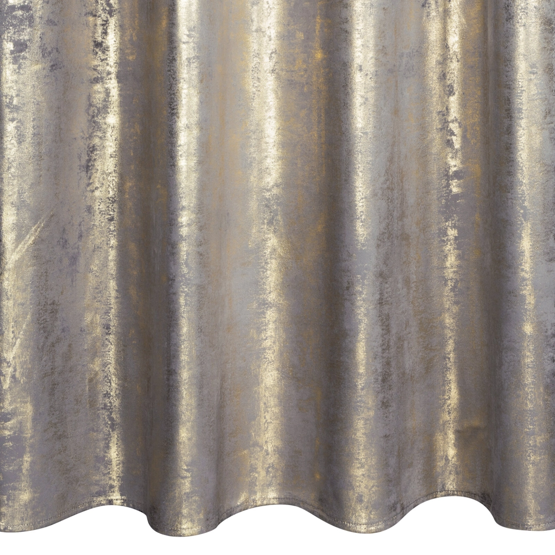 Záves 140x250 cm zamatový bielo striebristý na kovové krúžky RENIA