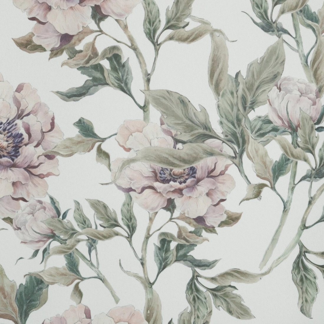 Sametový závěs 140x250 cm bílo-zelený na kovové kroužky BEVERLY