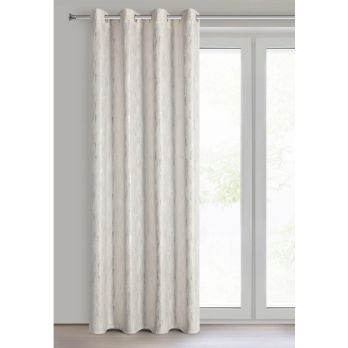 Záves 140x250 cm zamatový bielo zlatý na kovové krúžky ARNITA