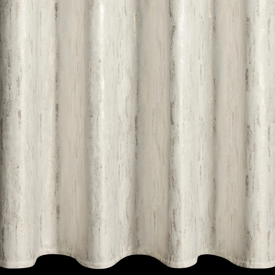 Záves 140x250 cm zamatový bielo zlatý na kovové krúžky ARNITA