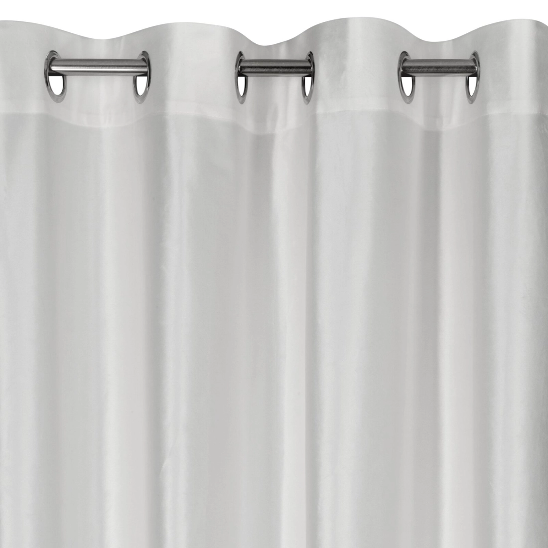 Záves 140x250 cm zamatový bielo‑čierny na kovové krúžky GERDA