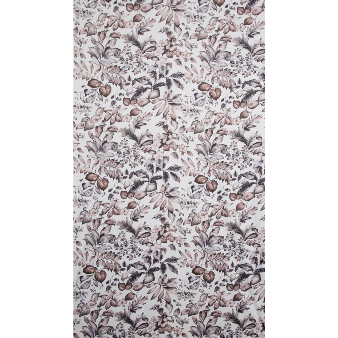 Záves 140x250 cm zamatový biely, hnedý na kovové krúžky HANA