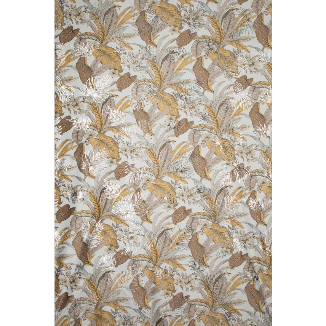 Záves 140x250 cm zamatový biely horčicový na kovové krúžky ADEL