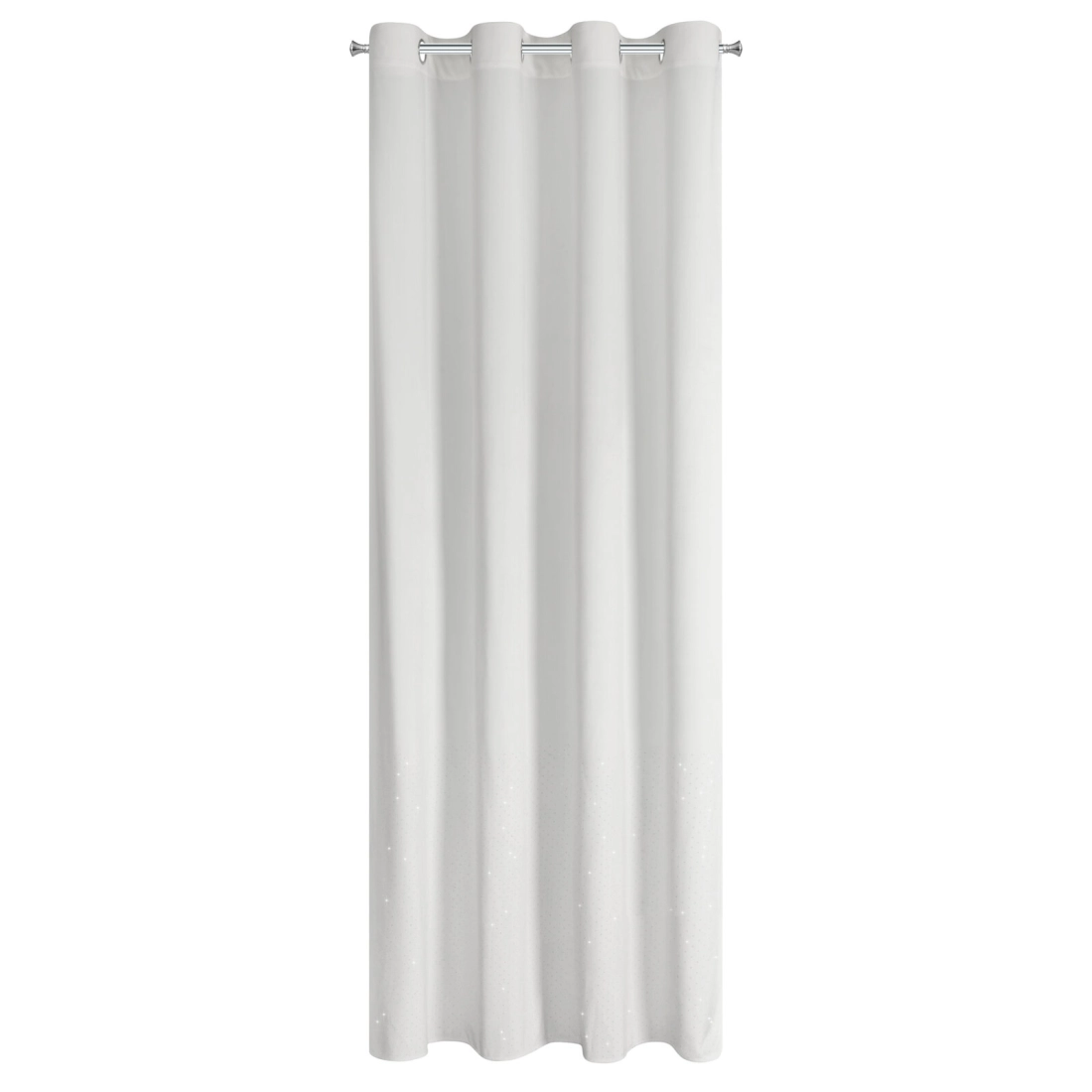Záves 140x250 cm zamatový biely na kovové krúžky ARIADNA