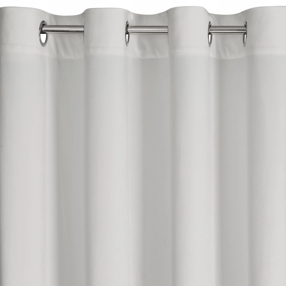Záves 140x250 cm zamatový biely na kovové krúžky ARIADNA