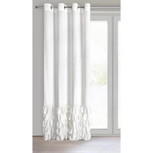 Záves 140x250 cm zamatový biely na kovové krúžky CARLI