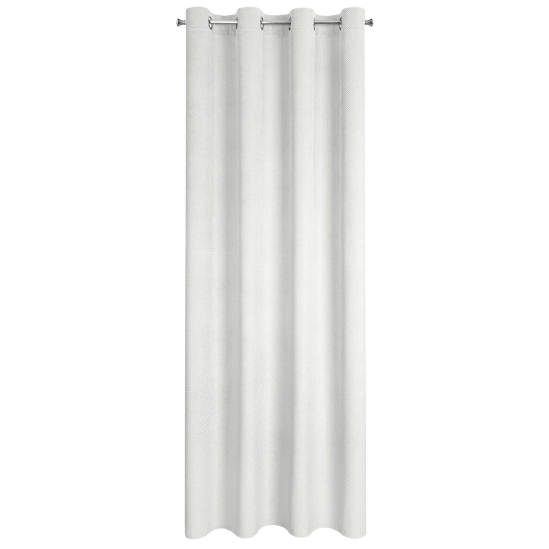 Záves 140x250 cm zamatový biely na kovové krúžky ELIZA