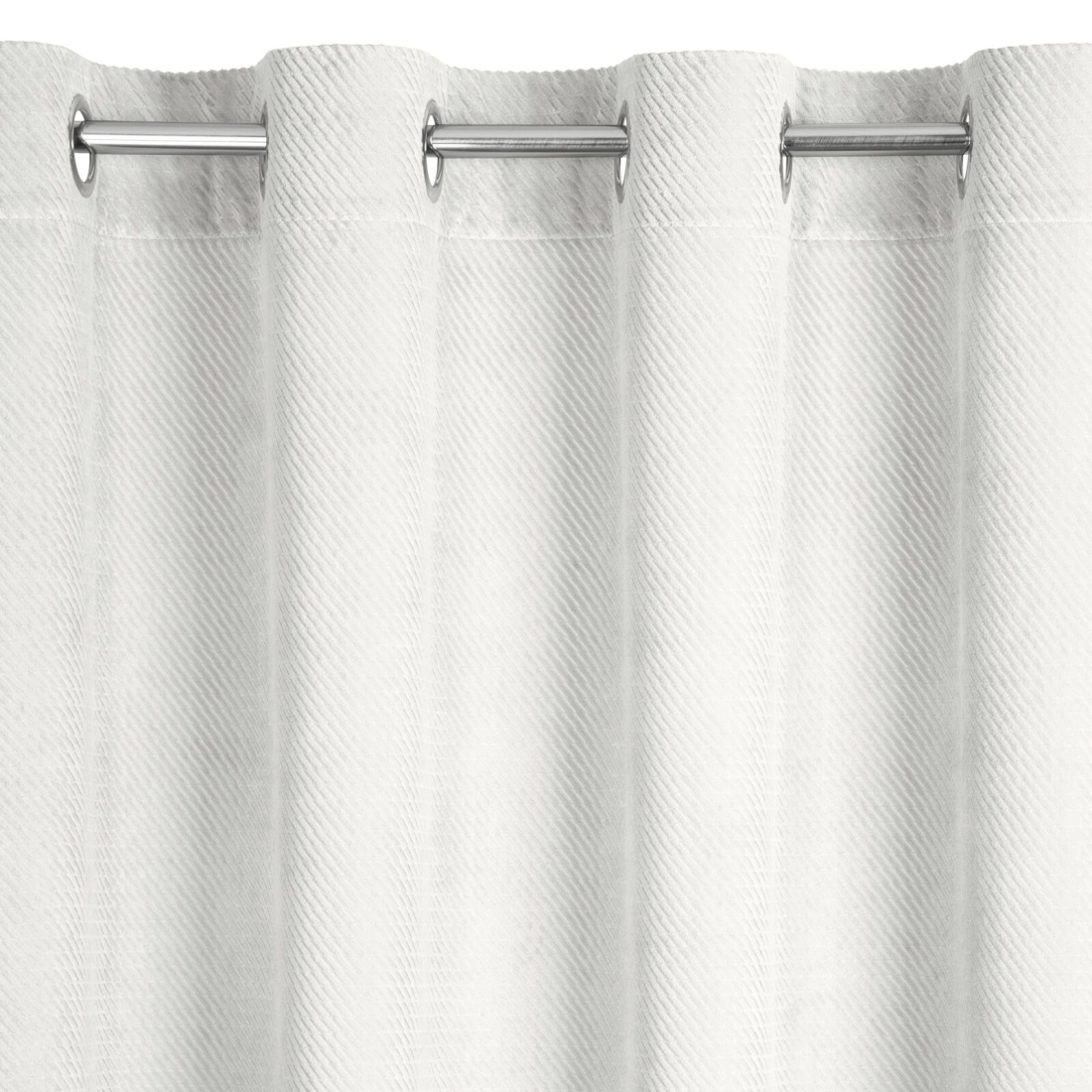 Záves 140x250 cm zamatový biely na kovové krúžky ELIZA