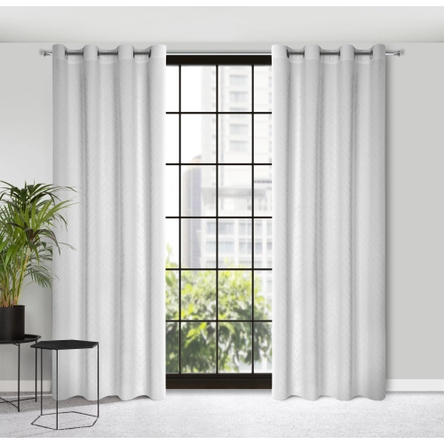 Záves 140x250 cm zamatový biely na kovové krúžky ISLA