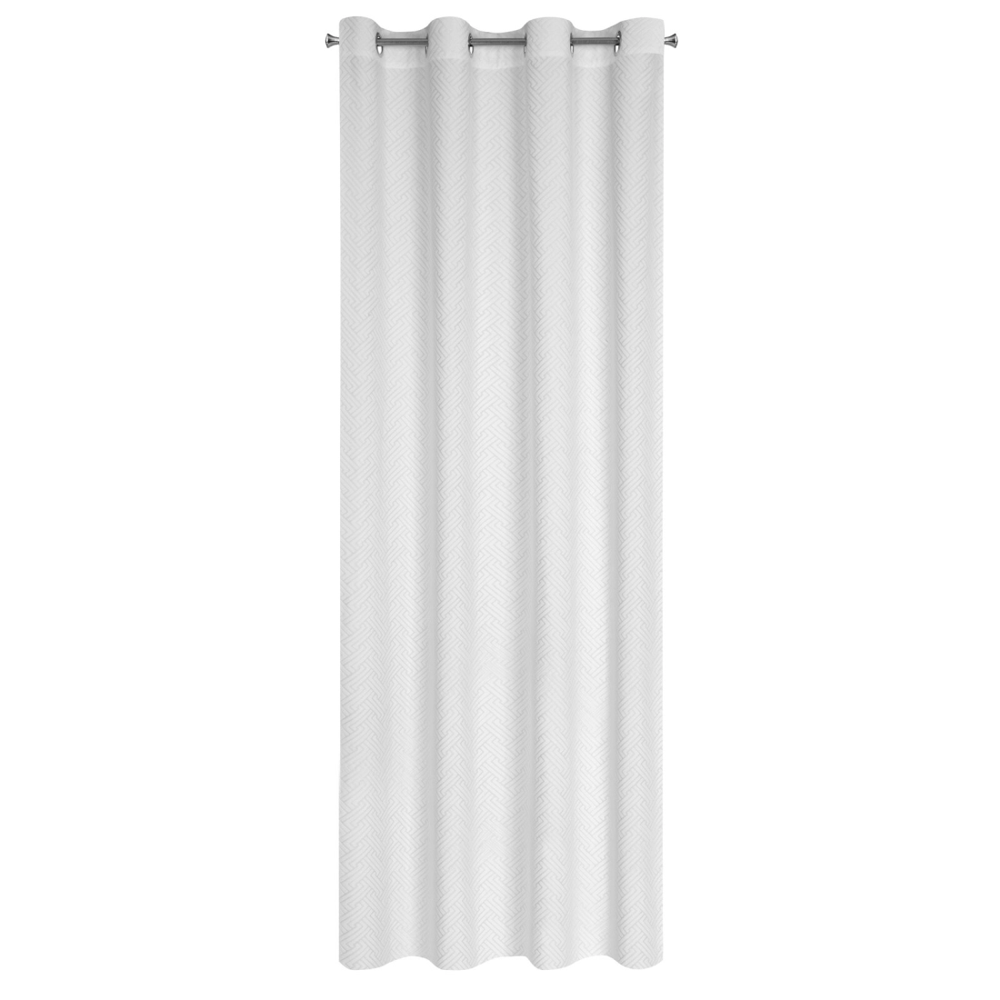 Záves 140x250 cm zamatový biely na kovové krúžky ISLA