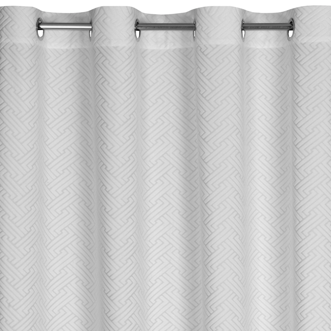 Záves 140x250 cm zamatový biely na kovové krúžky ISLA