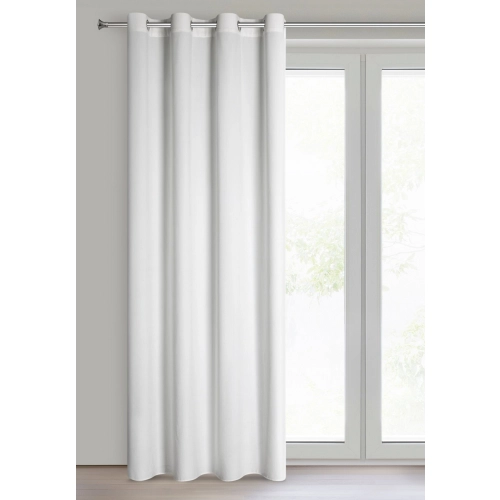 Záves 140x250 cm zamatový biely na kovové krúžky PASCAL