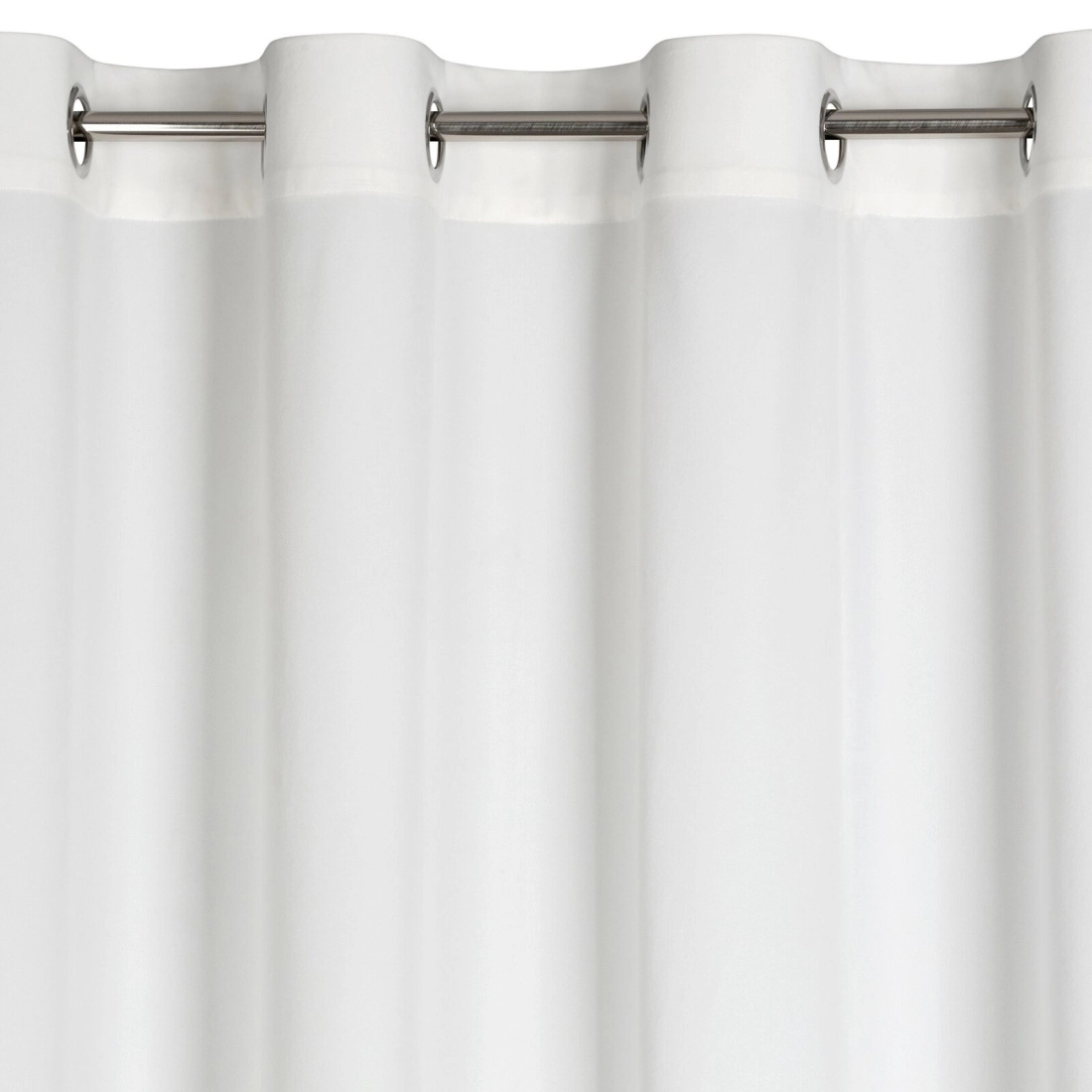 Záves 140x250 cm zamatový biely na kovové krúžky PASCAL