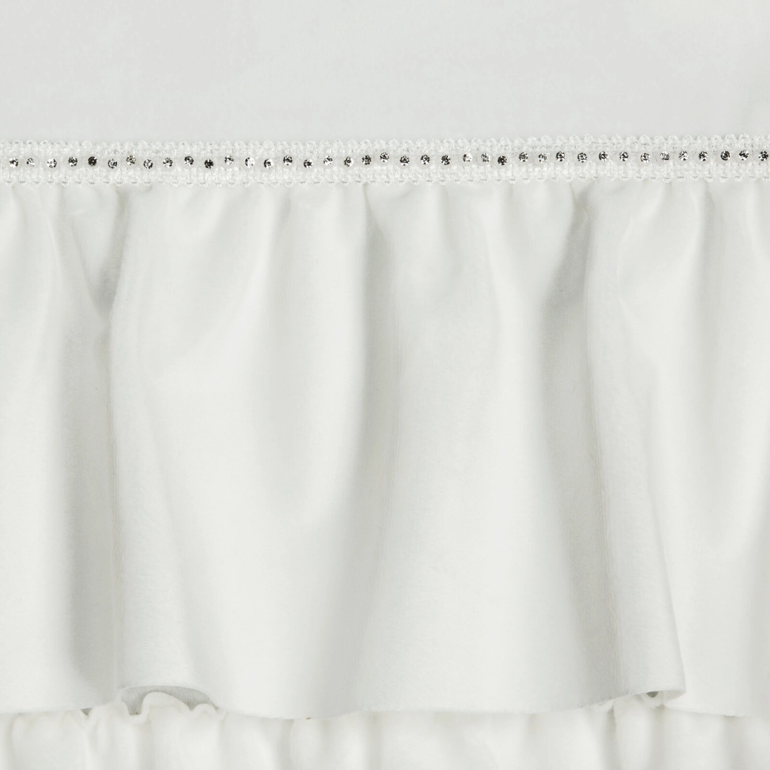 Záves 140x250 cm zamatový biely na kovové krúžky SAMI