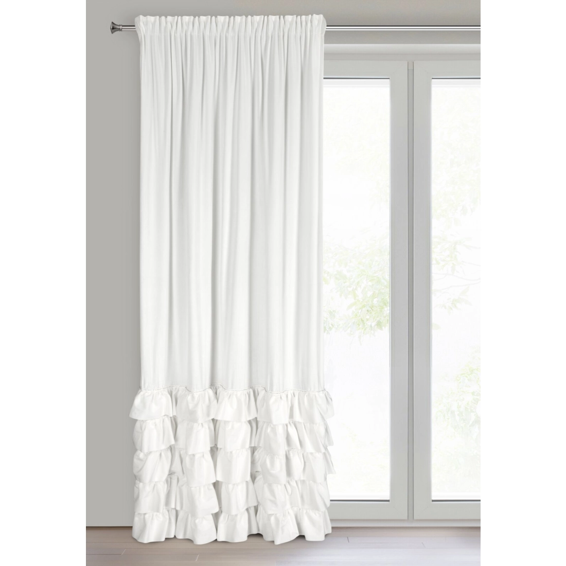 Záves 140x250 cm zamatový biely na riasiacu pásku CARLI