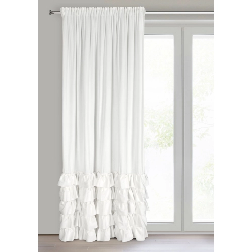 Záves 140x250 cm zamatový biely na riasiacu pásku CARLI