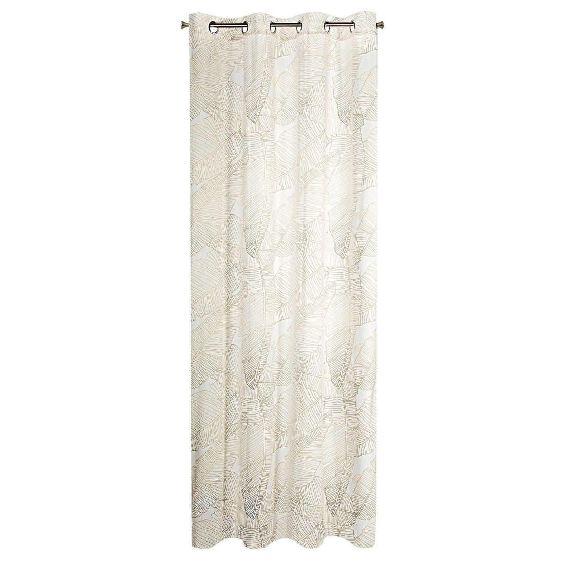 Záves 140x250 cm zamatový biely, šampanský na kovové krúžky LUNA 2 - Limited Collection