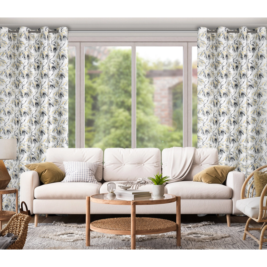 Záves 140x250 cm zamatový biely, sivý na kovové krúžky MELISA