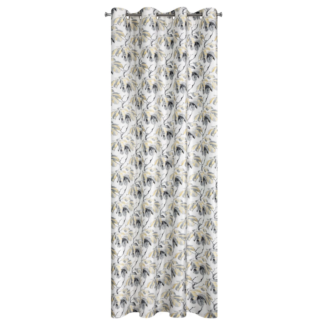 Záves 140x250 cm zamatový biely, sivý na kovové krúžky MELISA