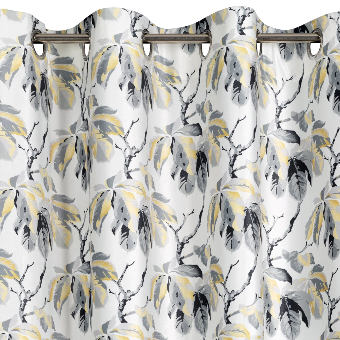 Záves 140x250 cm zamatový biely, sivý na kovové krúžky MELISA