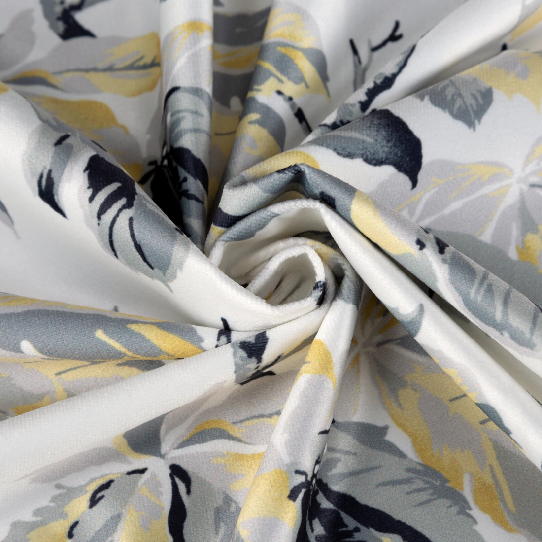 Záves 140x250 cm zamatový biely, sivý na kovové krúžky MELISA