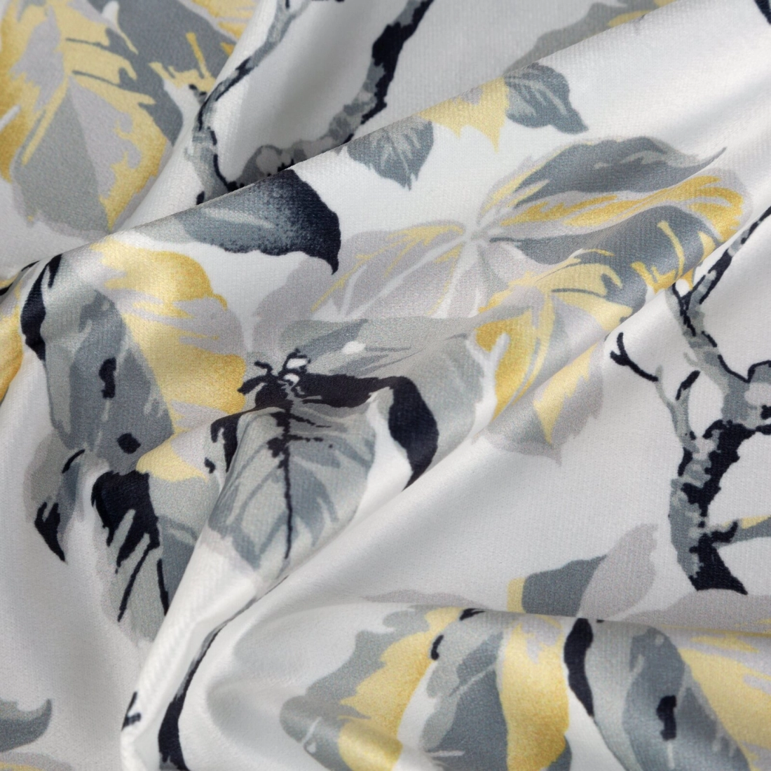 Záves 140x250 cm zamatový biely, sivý na kovové krúžky MELISA