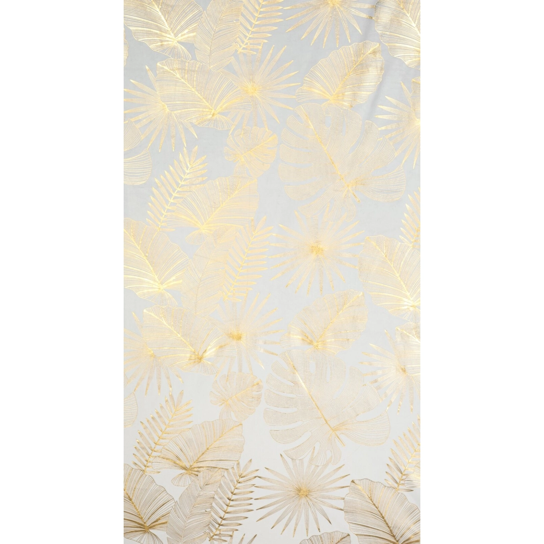 Záves 140x250 cm zamatový biely zlatistý na kovové krúžky ZARIA