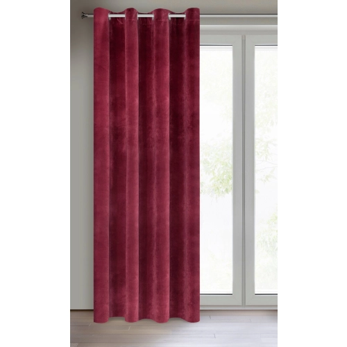 Záves 140x250 cm zamatový bordový na kovové krúžky RIA Diva Line